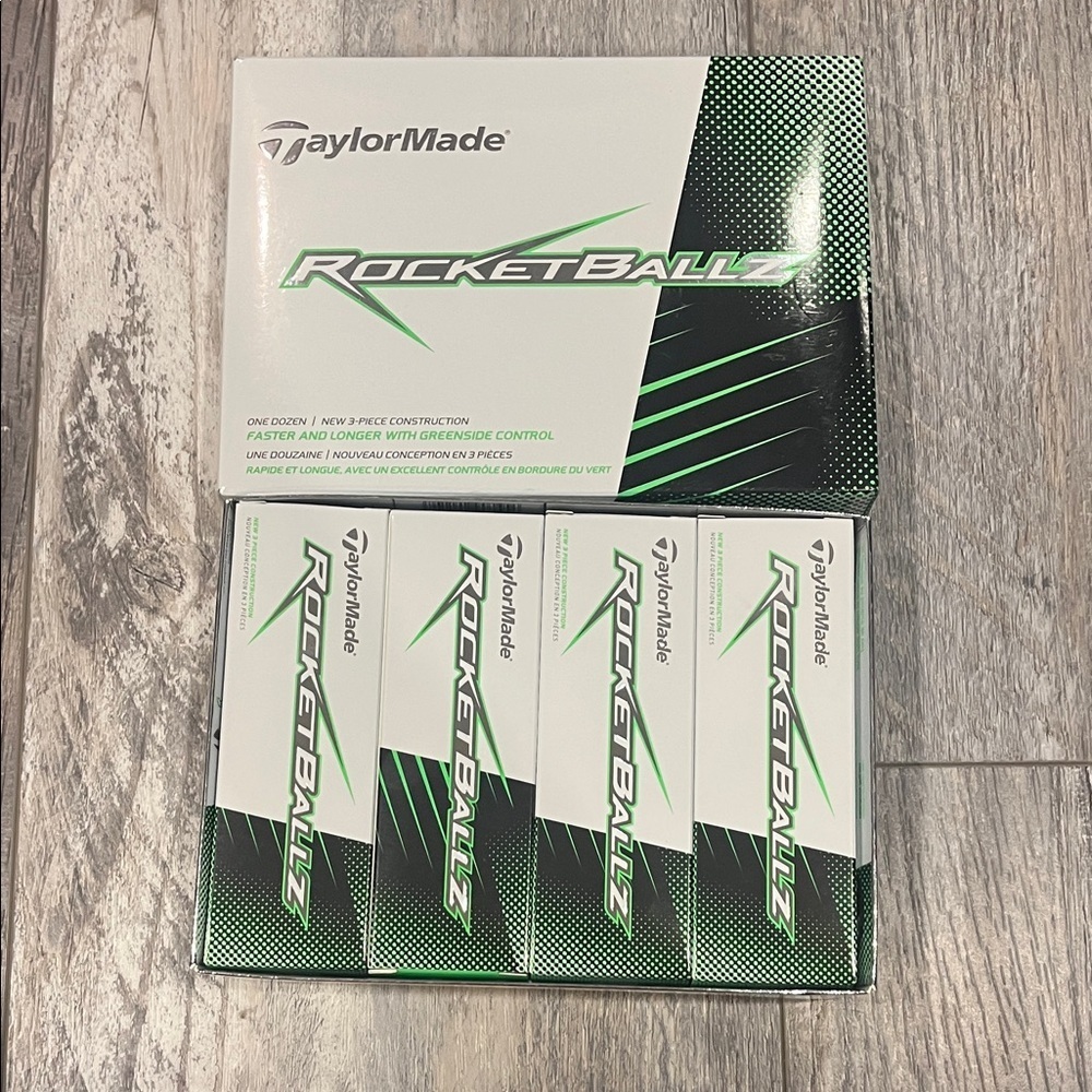 TaylorMade RocketBallz Golf Balls in White and Green